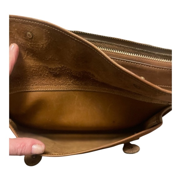 GHURKA No 8 Marley Hodgson The Courier Leather Messenger Bag Briefcase Brown VTG - Picture 11 of 14